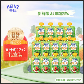 Heinz 亨氏 果汁泥120g*14（果泥 婴儿辅食  6-36个月适用)