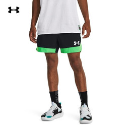 UNDER ARMOUR 安德玛 Baseline男子5英寸篮球运动短裤1380302 黑色002 S