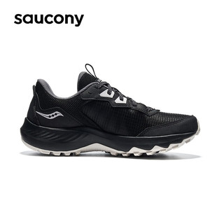 Saucony索康尼AURA TR女鞋户外越野跑鞋低帮徒步鞋防滑耐磨登山运动鞋子 黑灰05 37