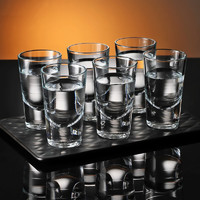 帕莎帕琦（Pasabahce）白酒杯平底威士忌洋酒烈酒杯二两无铅玻璃杯6只装110ML52763