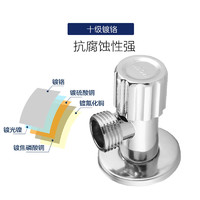 MOEN 摩恩 三角阀卫浴通用热水器马桶开关角阀加厚冷热水铜角阀100611