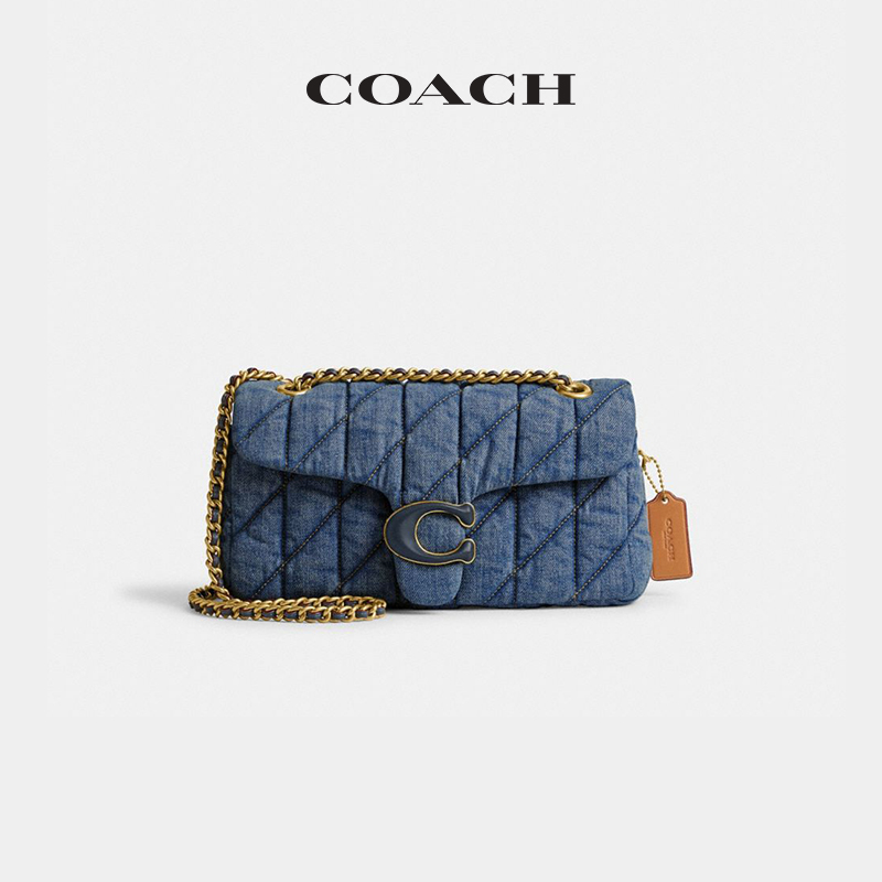 COACH 蔻驰 Tabby系列 女士手提包 CR704_B4/IN 靛蓝色 小号