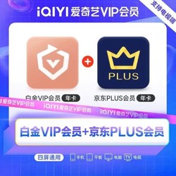 iQIYI 爱奇艺 白金VIP会员年卡12个月+京东Plus年卡12个月