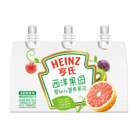 88VIP：Heinz 亨氏 果汁泥婴儿宝宝辅食泥苹果西梅零食西柚水果泥多口味78g*3袋