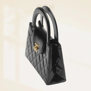 香奈儿（Chanel）23女包 shopping mini 黑色菱格纹绗缝梯形单肩手提包