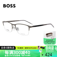 HUGO BOSS 光学镜架眼镜框男女款半镜框近视眼镜1306F/57-SVK-T