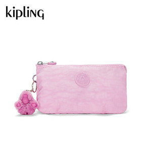 Kipling女款轻便帆布包2024春季钱包卡包手拿包|CREATIVITY L 妙龄粉紫