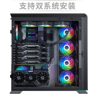 PHANTEKS追风者719LTG 灰 nas全塔铝电脑机箱(SSI-EEB双路主板E-ATX/4090/4080super/360水冷位/Typ-c3.1) 719LTG/钛金灰/支持双路主板位