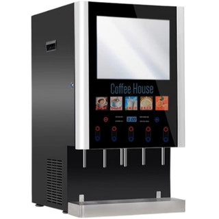 苏勒全自动咖啡机商用奶茶一体多功能冷热速溶自助售卖豆浆饮料果汁机   台式5冷5热+冷热水