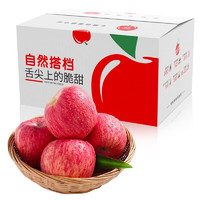 自然搭档 陕西洛川苹果 红富士糖心苹果脆甜多汁 新鲜水果礼盒 4.5斤装（净重4.5斤单果200g+）