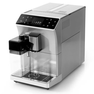 苏勒全自动咖啡机小型商用卡布奇诺奶泡办公室研磨一体专业咖啡机   银色
