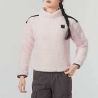 安德玛 UA粉色夹克女款新款拼接套头外套针织运动服1366951-643