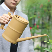 老花农 竹筒长嘴浇水壶园艺养花绿植塑料洒水壶庭院家居专用淋花壶喷水壶