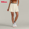 威尔胜（Wilson）2024年春季梭织短裤女款弹力轻薄撞色舒适运动网球裙裤 WW20022412GYC-豆腐灰 M
