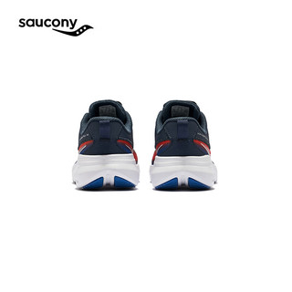 Saucony索康尼菁华儿童跑步鞋轻量缓震跑鞋儿童鞋2024春男女运动童鞋 深兰红【鞋带】 33