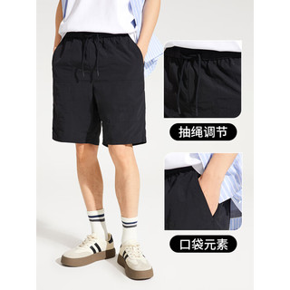 热风2024年夏季男士口袋短裤 01黑色 L
