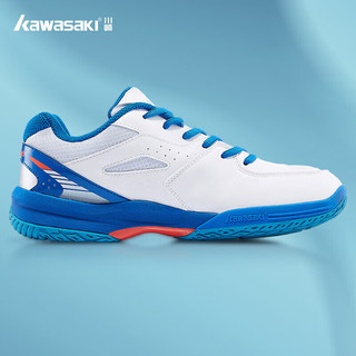 川崎（KAWASAKI）羽毛球鞋耐磨减震防滑透气比赛运动专业男女款 白蓝色 43