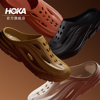 HOKA ONE ONE男女鞋夏季奥拉MULE 舒缓拖鞋ORA RECOVERY MULE运动 黑色/黑色 44