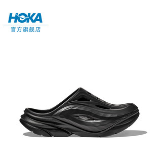 HOKA ONE ONE男女鞋夏季奥拉MULE 舒缓拖鞋ORA RECOVERY MULE运动 黑色/黑色 44