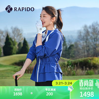 Rapido雳霹道2024年春夏女士高尔夫双层下摆夹克运动外套CP4239Z02 蓝色 170/92A
