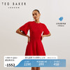 TED BAKER 2024春季女士荷叶袖罗纹针织连衣裙274469 红色 3