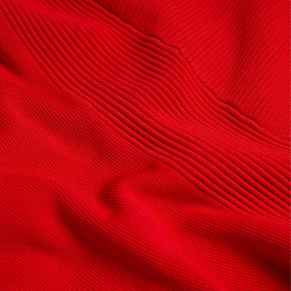 Ted Baker2024春季女士荷叶袖罗纹针织连衣裙274469 红色 3