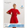 Ted Baker2024春季女士荷叶袖罗纹针织连衣裙274469 红色 4