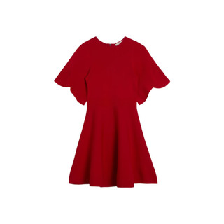 Ted Baker2024春季女士荷叶袖罗纹针织连衣裙274469 红色 1