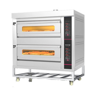 苏勒电烤箱商用大容量蛋糕店燃气风炉烘培烤炉平炉   燃气款二层四盘电脑温控