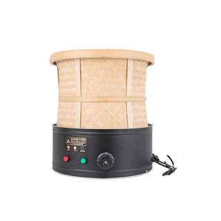 NGNLW烘焙电焙笼茶叶提香机小型竹烘焙笼熏茶药材烘干机醒茶焙茶器   20直径金色旋钮定时
