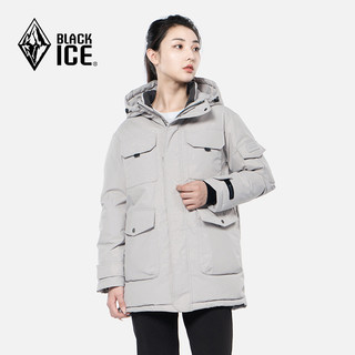 BLACKICE 黑冰 23新品黑冰女款户外工装鹅绒连帽羽绒服600蓬宽松8115