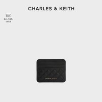 CHARLES & KEITH CHARLES&KEITH23;冬季新品CK6-50680926-1撞色绗缝菱格迷你卡包女