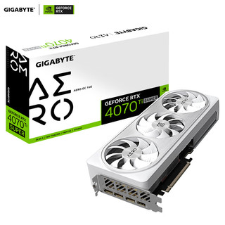 GIGABYTE 技嘉 GeForce RTX 4070 Ti SUPER AERO OC 16G 雪鹰 显卡