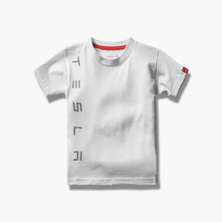 特斯拉（Tesla） 儿童圆领T恤特斯拉logo休闲赛车条纹2.0 白色 6