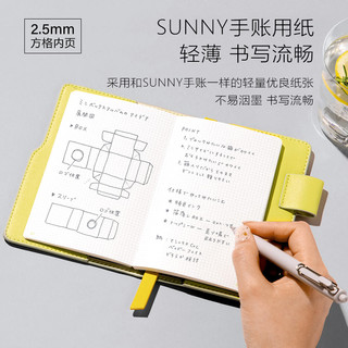 预日本SUNNY LIGHT轻巧便携笔记本手帐小巧A6变型方格本文具大赏