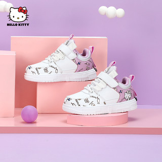 88VIP：Hello Kitty HelloKitty童鞋女童板鞋潮款秋季新款软底休闲鞋子中大童鞋小白鞋