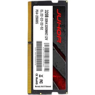 JUHOR 玖合 DDR4 3200MHz 笔记本内存 普条 黑色 8GB