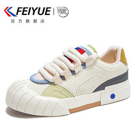 Feiyue. 飞跃 feiyue/飞跃休闲鞋2024春季款拼色低帮运动女鞋百搭饼干鞋998