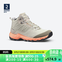 DECATHLON 迪卡侬 登山鞋防水透气户外旅游徒步鞋保暖中帮女款4427970