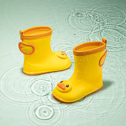 B.Duck bduck小黄鸭童鞋雨鞋女款儿童新款宝宝防滑雨靴童童幼儿园防水鞋