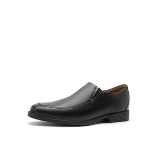 Clarks其乐惠登系列男鞋时尚舒适一脚蹬商务休闲正装皮鞋宽楦 黑色 261529168 39.5