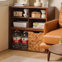  JIAYI/家逸 自由组合 实木书柜 格子柜 书架 电视柜 收纳柜 矮柜  开放柜（横竖可用单柜） 长715mm,宽380mm,高380mm