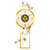北极星（POLARIS）挂钟客厅大气黄铜装饰钟表轻奢现代创意时钟 富贵满院