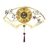 北极星（POLARIS）挂钟客厅大气黄铜装饰钟表轻奢现代创意时钟 羽扇画水