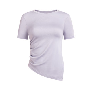 MAIA ACTIVE CLOUD-TOUCH云感TEE 不对称下摆收腰运动短袖T恤TS045 匙叶紫 L