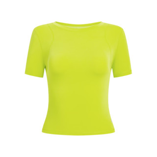 MAIA ACTIVE 柔韧塑形紧身圆领及腰运动训练短袖短上衣TEETS015 六出绿 S