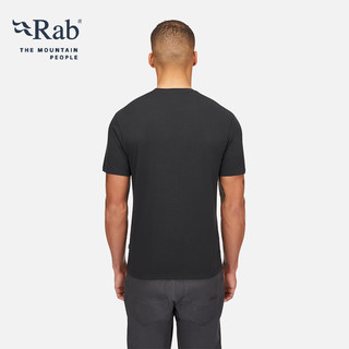 Rab春夏男士修身短袖户外休闲运动速干排汗舒适T恤短袖男 QBL-72 黑灰色 XL