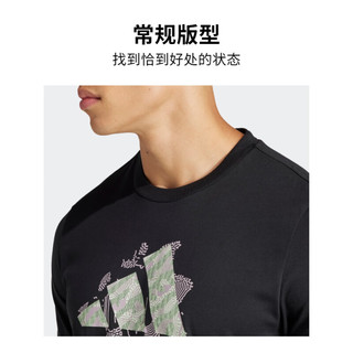 adidas澳洲网球大满贯系列运动上衣短袖T恤男阿迪达斯 黑色 A/S