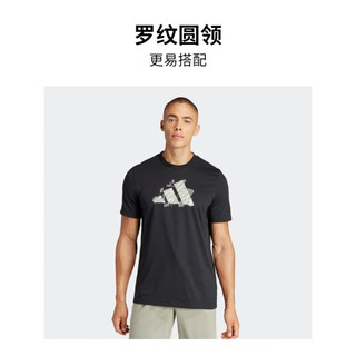 adidas澳洲网球大满贯系列运动上衣短袖T恤男阿迪达斯 黑色 A/3XL