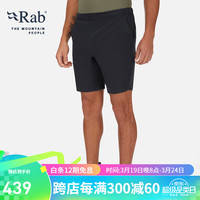睿坡 Rab户外防风防水运动舒适透气耐磨男士登山攀岩高山短裤 QFW-03 灰黑色EBN 32